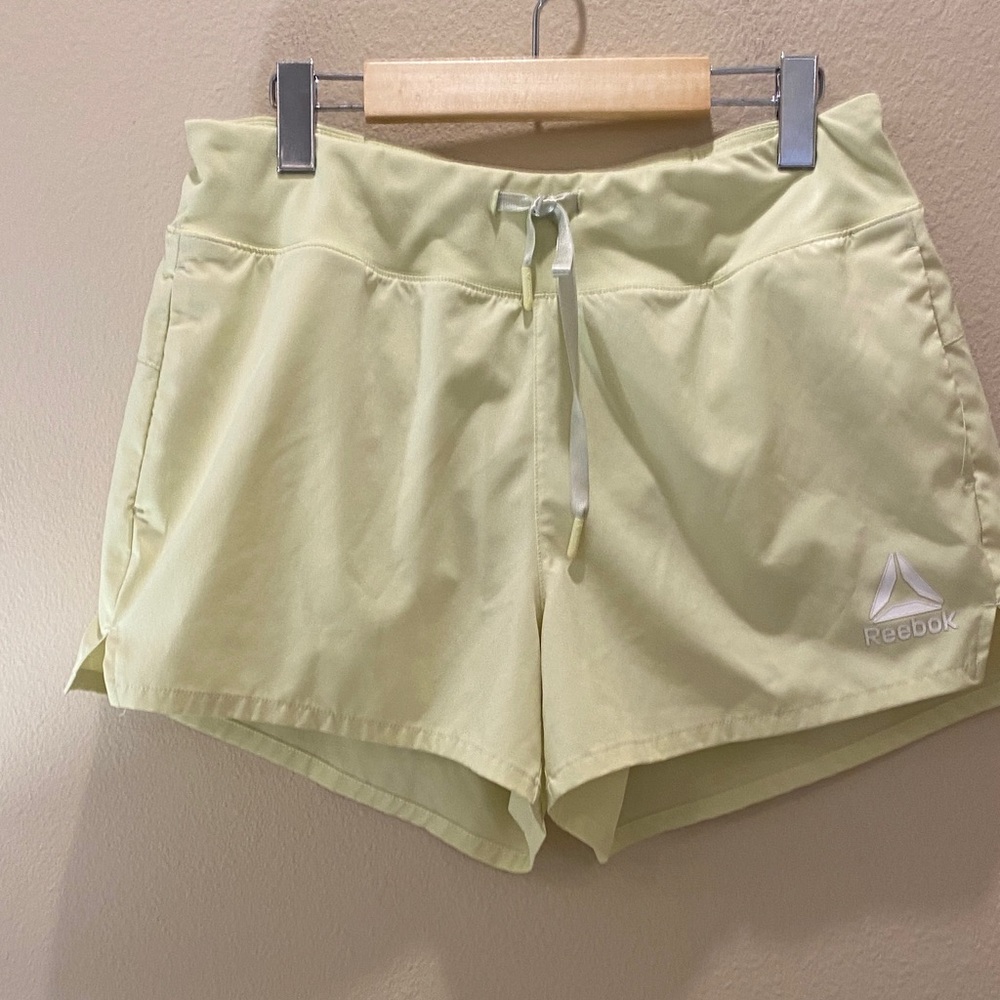 Reebok Pale Yellow Women's Athletic Shorts